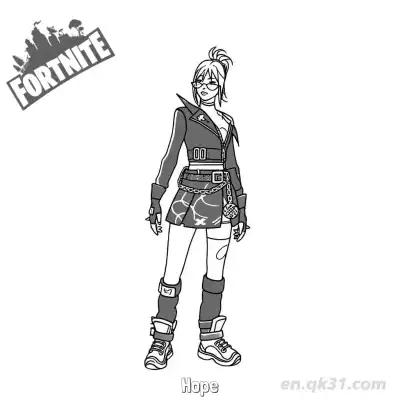 Free printable Hope 02 Coloring Page - Free PDF Printable Fortnite Coloring Sheets coloring page